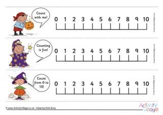 Halloween Number Line 0 - 10