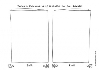 Halloween Party Invitation Doodle Page