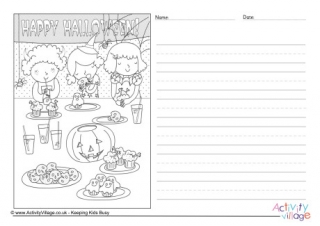 Halloween Party Story Paper
