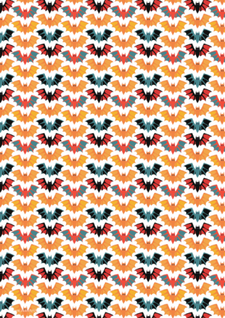 Halloween Scrapbook Paper Bats
