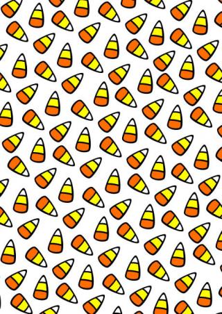 Halloween Scrapbook Paper Candy Corn