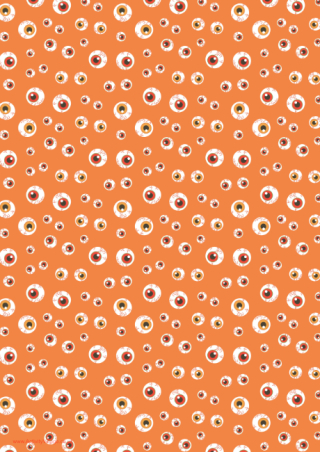 Halloween Scrapbook Paper Googly Eyes