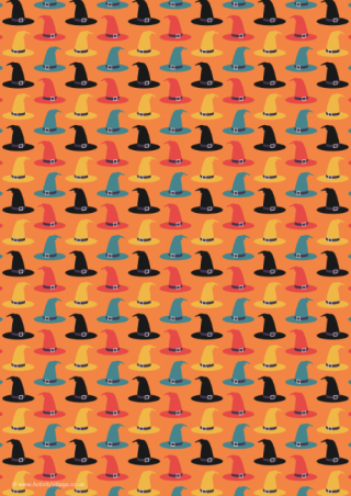 Halloween Scrapbook Paper Hats