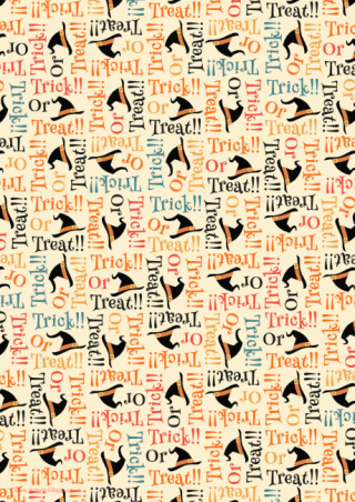 Halloween Scrapbook Paper Trick or Treat 2