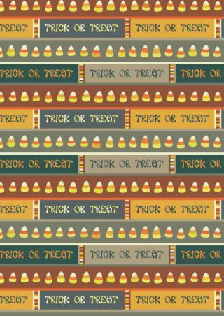 Halloween Scrapbook Paper Trick or Treat