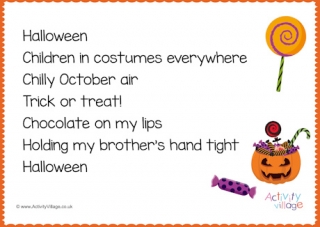 Halloween Sensory Poem Seven Lines