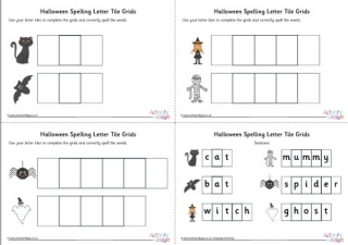Halloween Spelling Grids