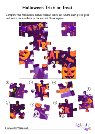 Halloween Trick or Treat Jigsaws