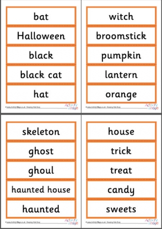 Halloween Word Wall Vocabulary