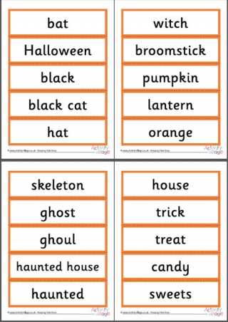 Halloween Word Cards