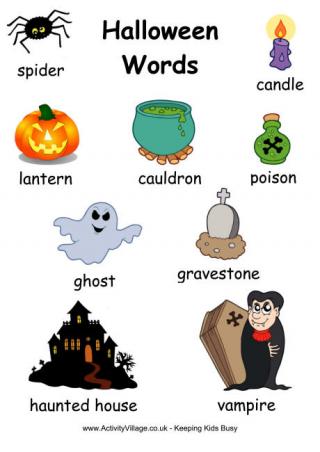 Halloween Word Poster 2