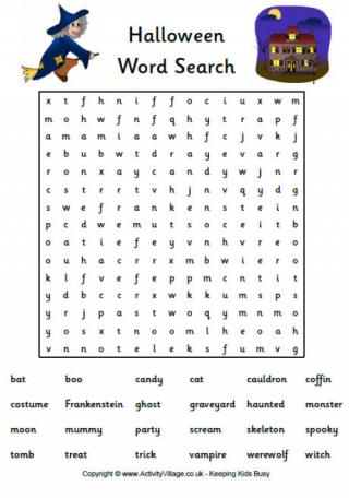 Halloween Word Search 3