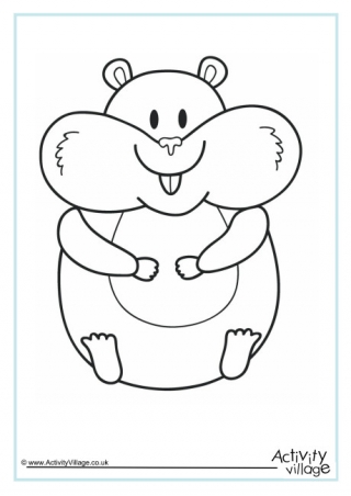 Hamster Colouring Page 3