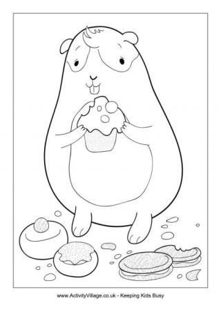 Hamster Colouring Page