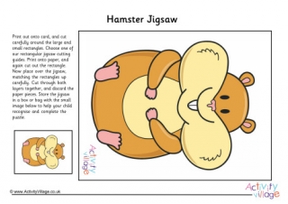 Hamster Printable Jigsaw