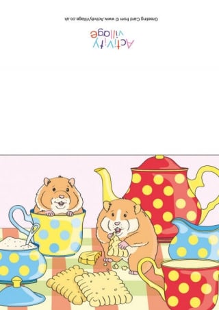 Hamsters Scene Card