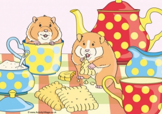 Hamsters Scene Poster