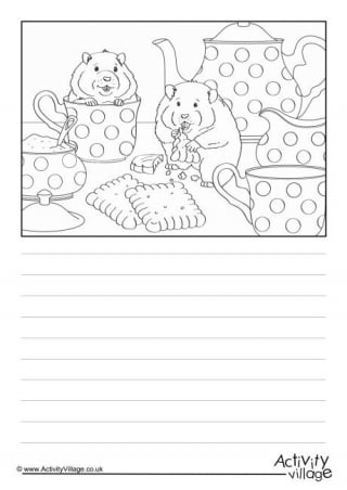 Hamsters Scene Story Paper