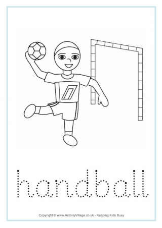 Handball Tracing Worksheet