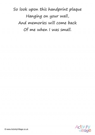 Handprint Poem 5