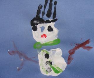 Handprint Snowman