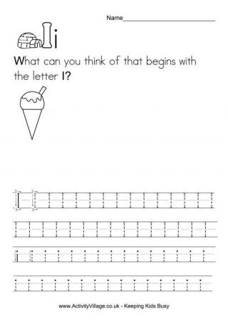 Handwriting Alphabet I