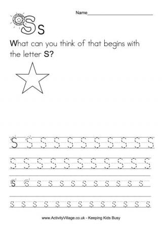 Handwriting Alphabet S