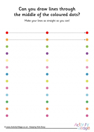 Handwriting Readiness Dot to Dot Lines 2