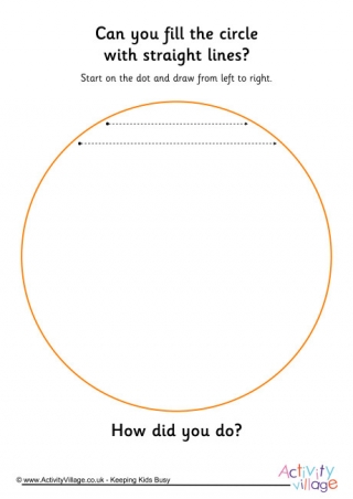 Handwriting Readiness - Fill a Circle with Straight Lines