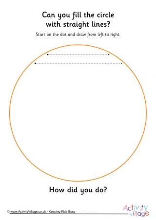 Handwriting Readiness - Fill a Circle with Straight Lines