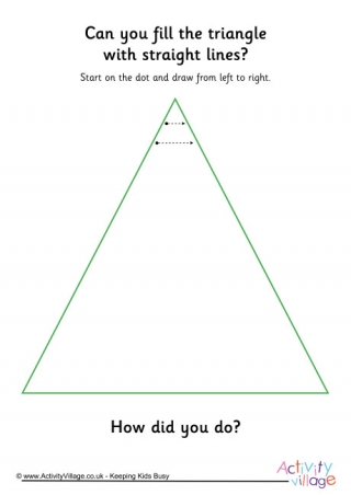 Handwriting Readiness - Fill a Triangle with Straight Lines