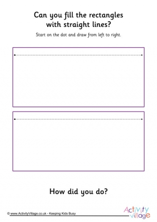 Handwriting Readiness - Fill Rectangles with Straight Lines