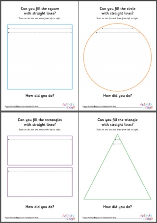 Handwriting Readiness Straight Lines Filling Shapes