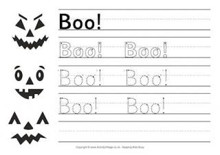 Boo! Handwriting Worksheet