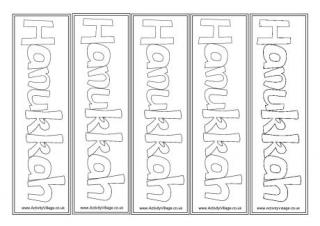 Hanukkah Colouring Bookmarks