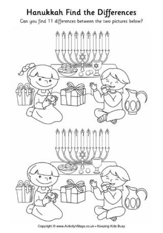 Hanukkah - Find the Differences 