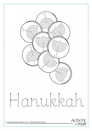 Hanukkah Word Tracing