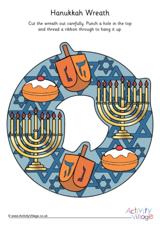 Hanukkah Wreath Printable
