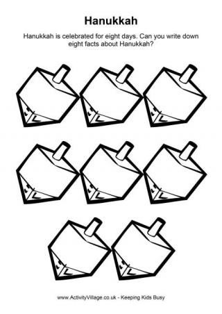Hanukkah Writing Prompts - Dreidel