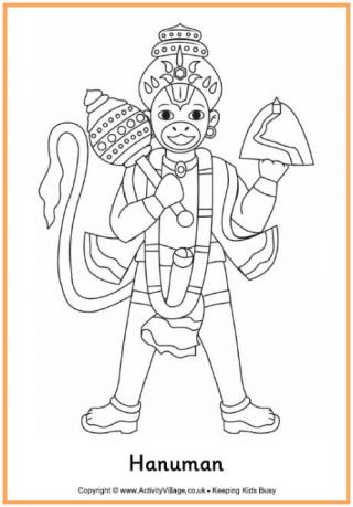 Hanuman Colouring Page 2