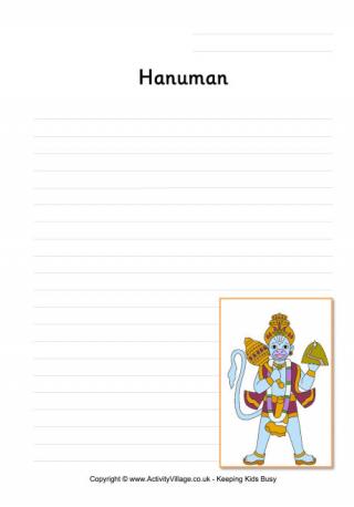 Hanuman Writing Page