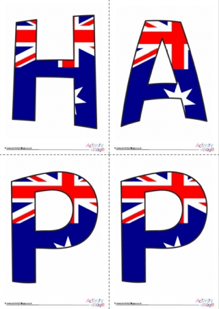 Happy Australia Day Display Letters