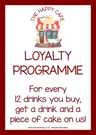 Happy Cafe Loyalty Programme Poster