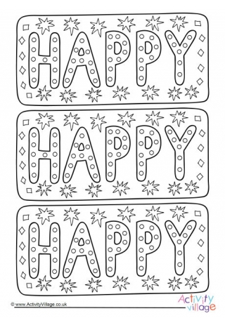 Happy Colouring Bookmarks