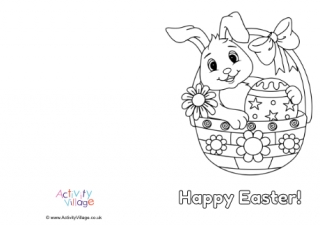 Happy Easter Colouring Card 3