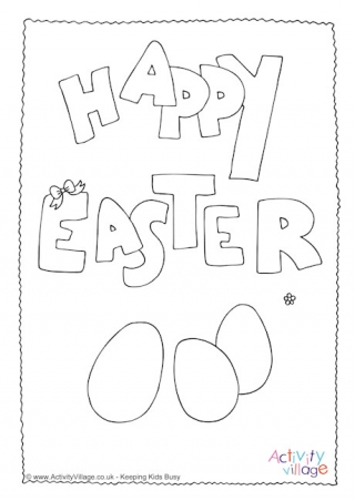 Happy Easter Colouring Page 2