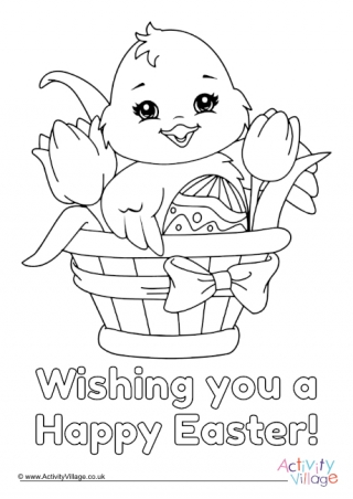 Happy Easter Colouring Page 4