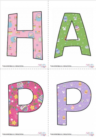 easter letters happy display alphabet printables decorations activityvillage holidays words