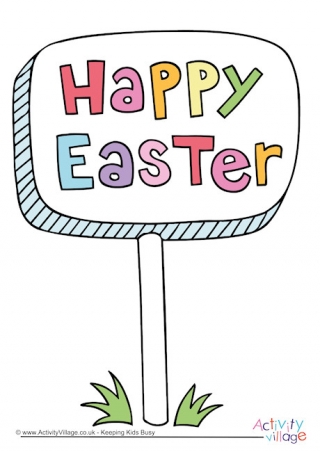 Happy Easter Sign