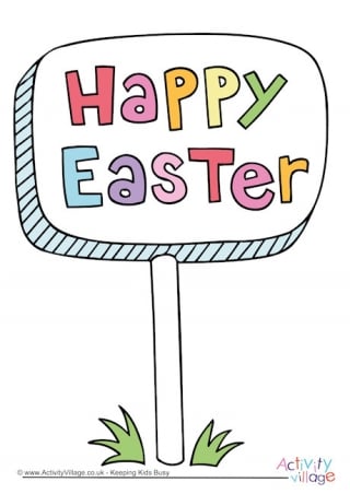 Happy Easter Sign